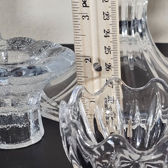 vtg assorted cut crystal candle holders lot/6 votive taper glass holders wedding - Picture 7 of 7